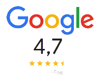 4,7 sobre 5 en Google
